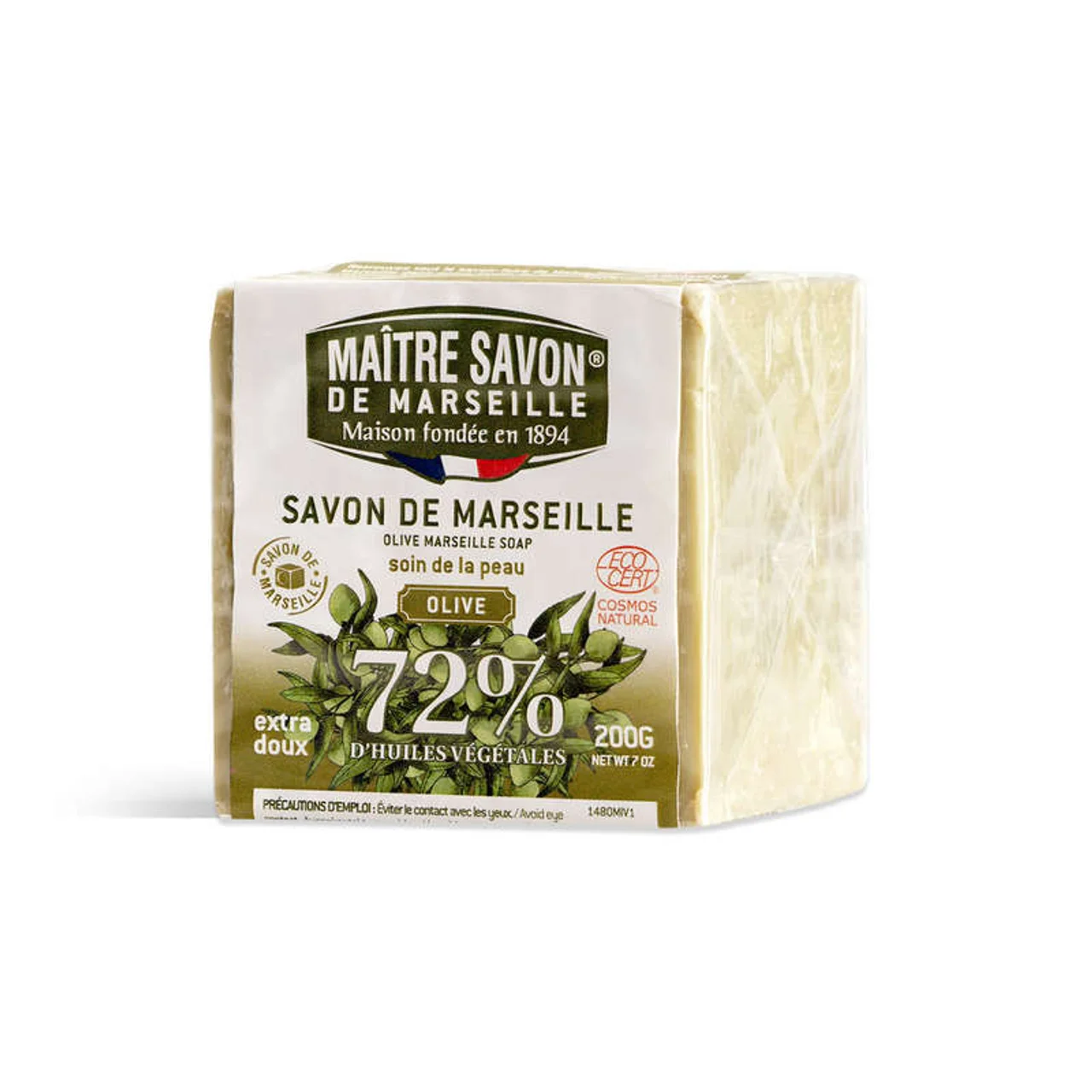 SAVON MARSEILLE 200G - Olive - COMPAGNIE DU MIDI